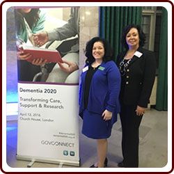 Lynn Biot Gordon COO and Sandra Stimson CEO at the Dementia 2020 conference London England
