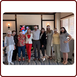 Participants in the Alzheimer's Disease and Dementia Care Seminar enjoy a moment of fun as they assemble while wearing 5 different simulation glasses for a class photo. This stirs great conversation and adds energy to the room, SMILE" Jill Gafner Livingston’s ADDC seminar